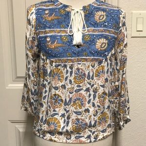 Lucky brand peasant top Euc size xs
